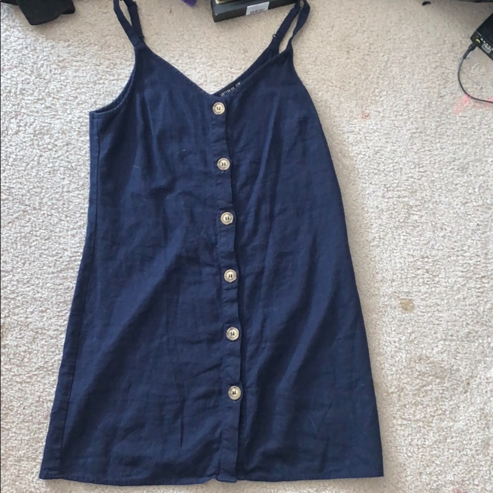 Blue Button Dress